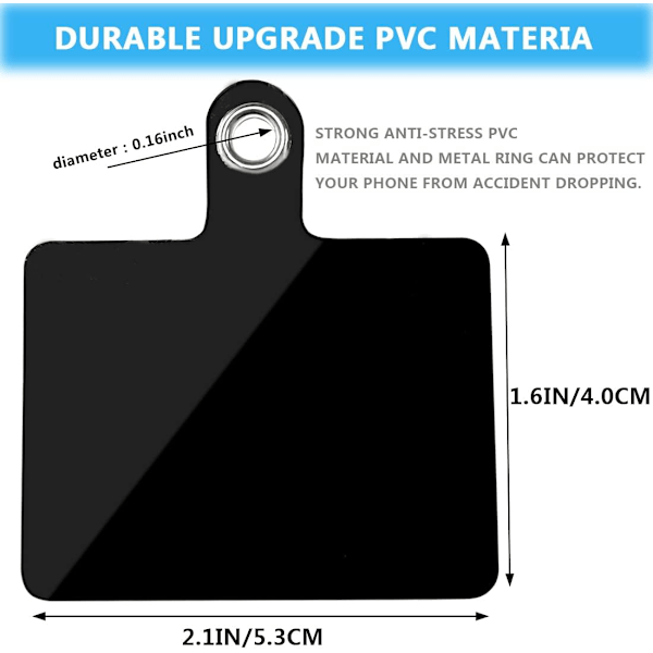 12 stk. Mobiltelefon Lanyard Tether Tab med Metalring