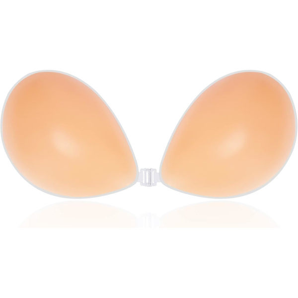 Usynlig Push Up Silikon BH - Wing-Shape Gjenbrukbar Stroppeløs Ryggløs BH