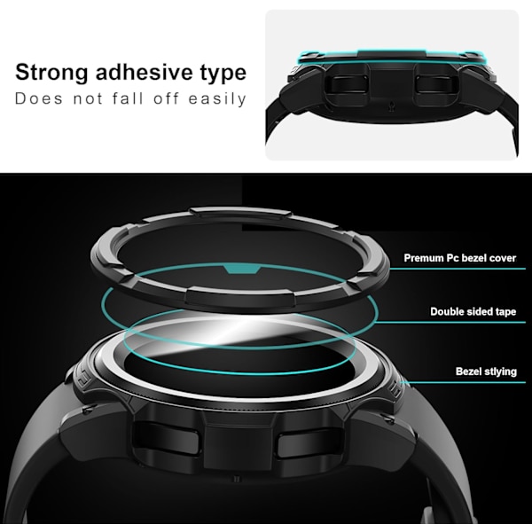 3 i 1 skærmbeskyttelse til Samsung Galaxy Watch 6 Classic 47 mm