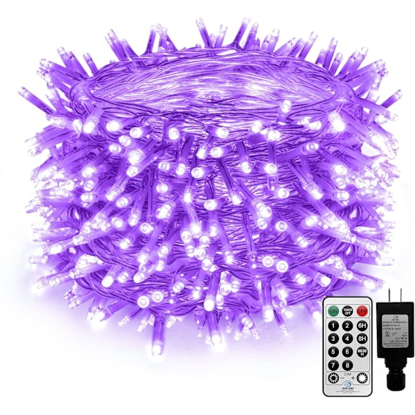 66ft Svartljus ljusslingor för glödparty, 200LED UV Halloween-ljus, ljusslingor Ultraviolett svartljus Flexibel svartljus Plug in Utomhus