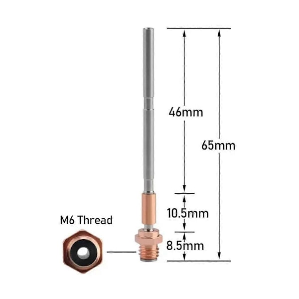 For Prusa I3 MK4 Ekstruder Hotend Kit 0,4MM Hærdet Stål Dysespids Kobberbelagt Opvarmningsblok 24V 40W Opvarmningsstang