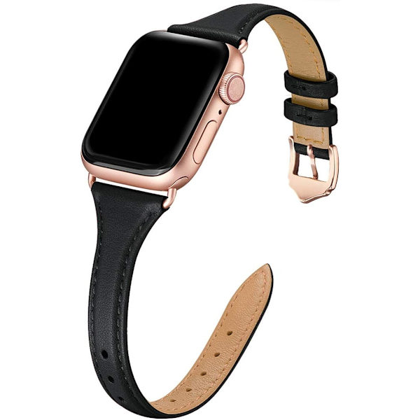 Läderband Kompatibelt med Apple Watch Band 38mm 40mm
