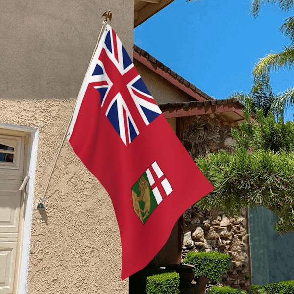 Of Manitoba  2x3 Ft Utomhus Dubbelsidig s Polyester Patio Dekorativ Banner Hållbar Hemma Gräsmatta s Svart Svart