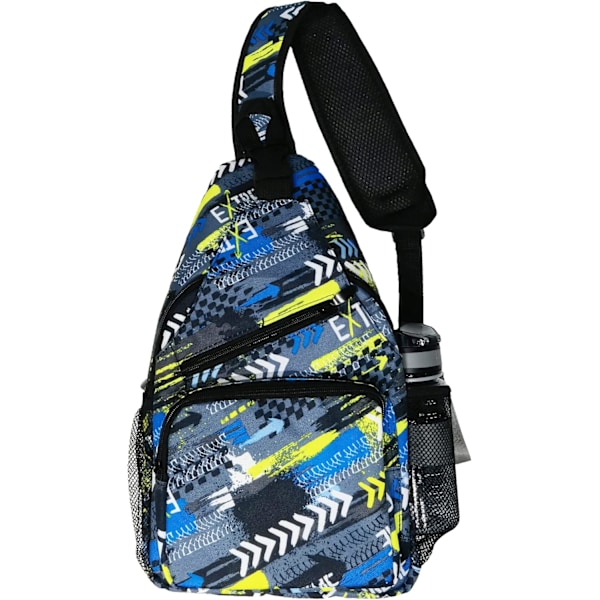 Slingväska - Crossbody axelväska för resor, vandring, ryggsäck, multifunktionell