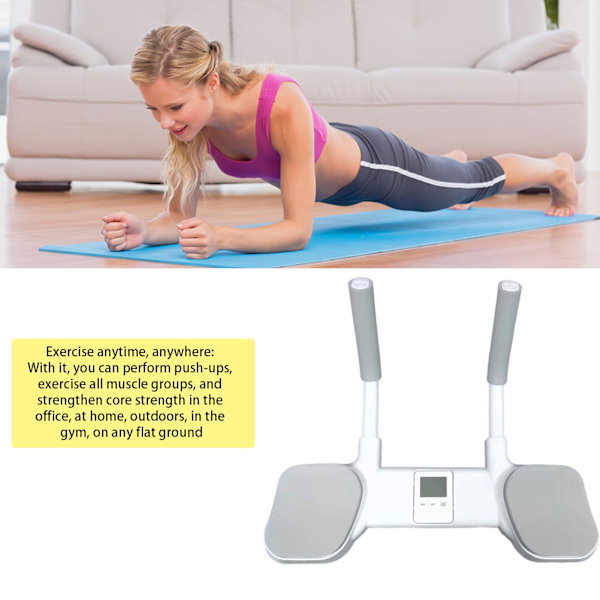 Plank magmuskeltränare | Planka magmuskler Fitness utrustning | Flat Support Trainer Multifunktionella Push-up Fitnes White