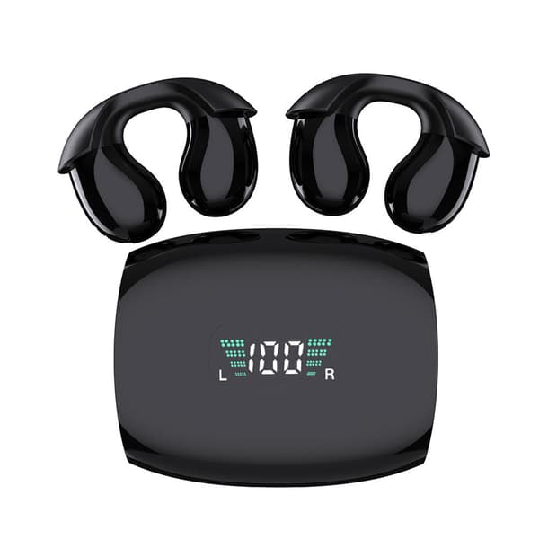 Q96 Bone Conduction Bluetooth hörlurar 5.0 Open E Black