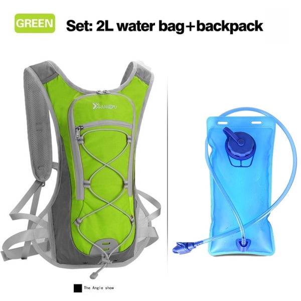 Cykelryggsäck Vattenväska 2L MTB Bike Hydration Ryggpackning Cykelridning Rugsäck Utomhussport Bergsbestigning Set Orange