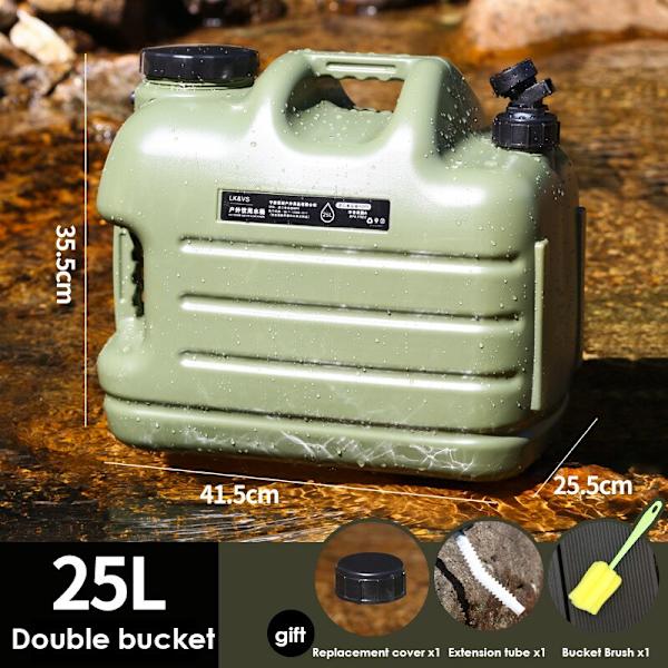 25L vattenflaska förvaringskran Camp vattenpåse Bärbar PE-hink Utomhuscamping Matklassad PC-plasthink Dricka 대형물통 25L Water Bucket
