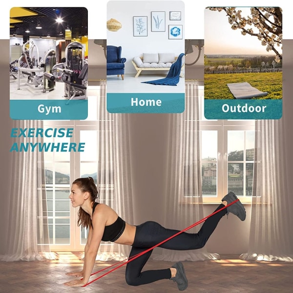 Gymutrustning Motståndsband Elastiska fitness Sport Träning hemma Bodybuilding Gummi Ligor Portable Body Building HLLD-ORANGE