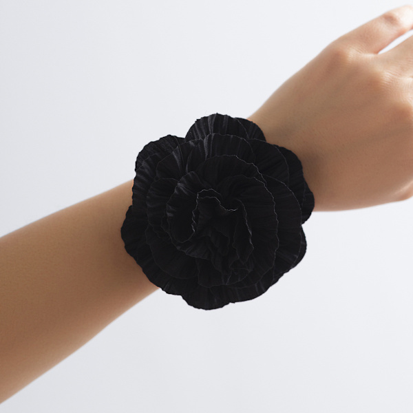 Smycken nisch Vintage krage Rose Camellia Chocker tofs satin blomma halsband 08 Bracelet Black 2124