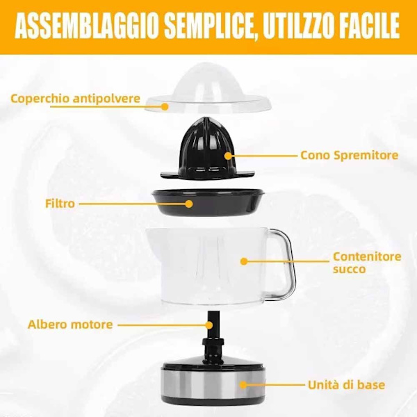 Handsfree elektrisk citrusjuicer apelsinpressare citronextraktor Plast Automatisk juicepress för färsk frukt juicepress Electric Squeezer EU Plug  220 V