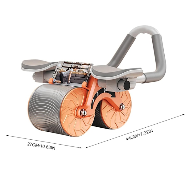 Magmuskler Fitness Wheel Training Bantning Fitness Abs Roller Bodybuilding Buken Roller Wheel Magträningsutrustning Gray