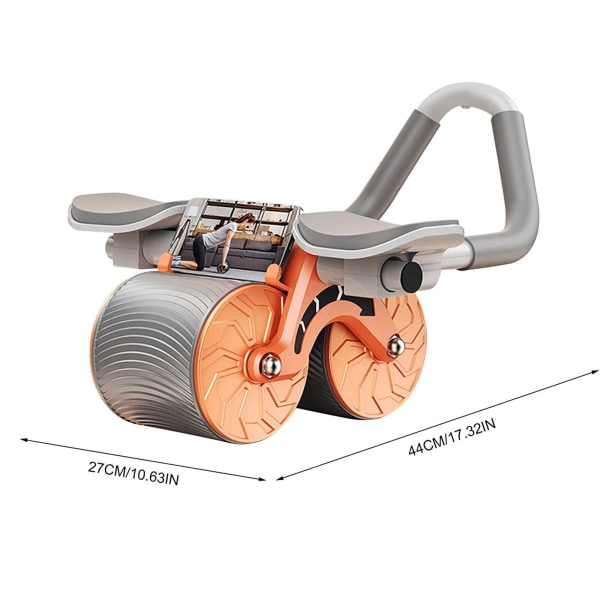 Magmuskler Fitness Wheel Training Bantning Fitness Abs Roller Bodybuilding Buken Roller Wheel Magträningsutrustning Ivory