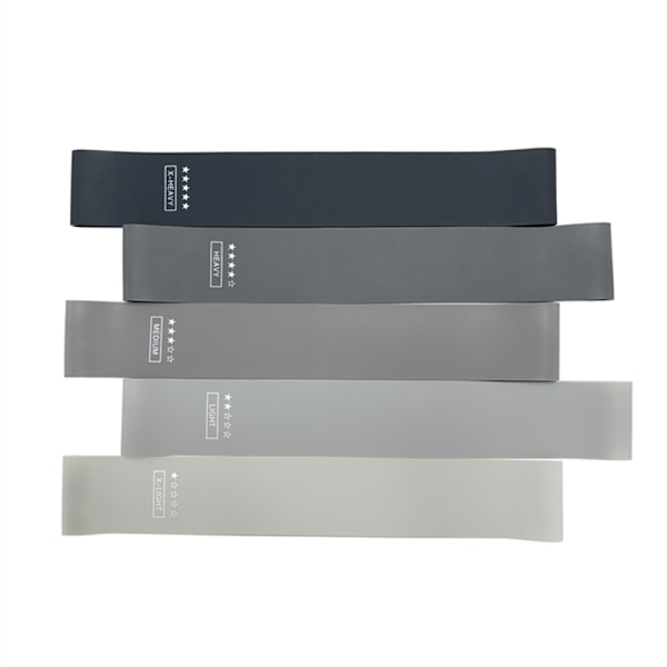5st Resistance Band Set Yoga Elastiska band Expander Knäböj Träningsbälte Pilates Crossfit Träning Fitness Gymutrustning Ivory