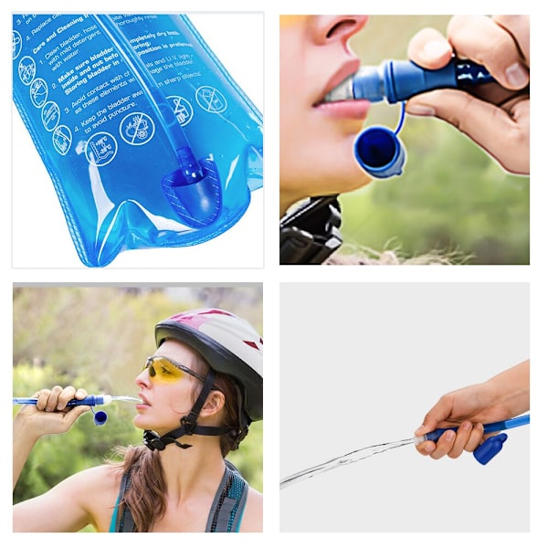 Vattenpåse 1L 1,5L 2L 3L Vattenblåsreservoar vätskebehållare Pack Förvaringspåse BPA-fri löpande vätskeväst Ryggsäck 1 L water bladder
