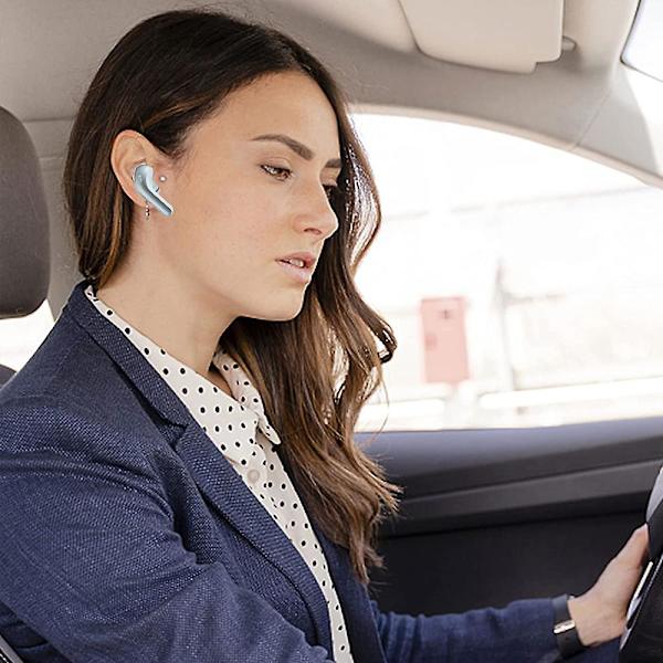 Bluetooth hörlurar True Wireless Earbuds Led Power Display-hörlurar med trådlöst case In-ear-hörlurar med mikrofon Sky white