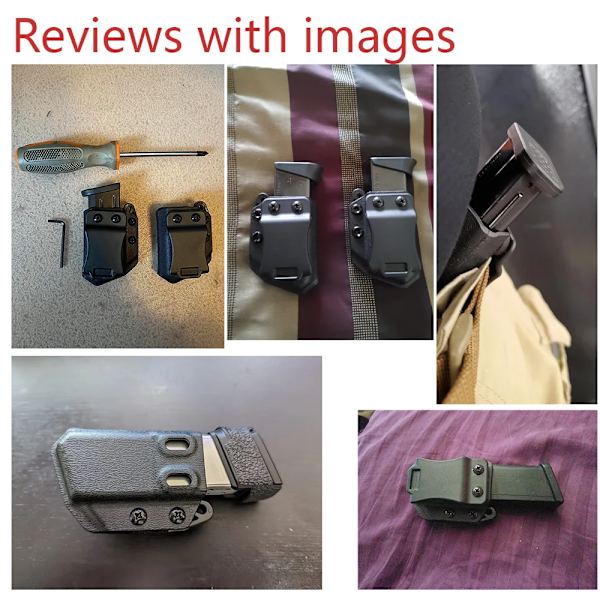 Tactical IWB OWB 9 mm .40 universal bältesklämma Enkel dubbel stack magasinpåse hölster Mag-hållare för pistolpistol Single Stack