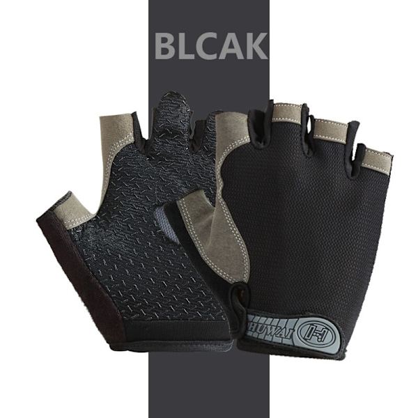 Andas Half Finger Gym Hantlar Handskar Män Wo Ordinary Black M