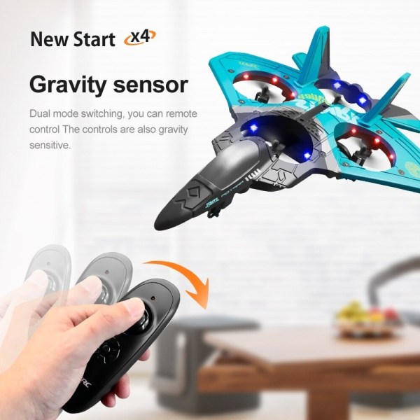 V17 Gravity Sensing Rc Plane Flygplan Segelflygplan Radiokontroll Helikopter EPP Foam Fjärrstyrda flygplansleksaker för pojkar Barn V25-BU-2Bat With 4K