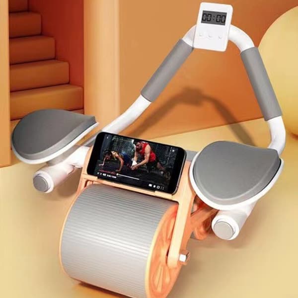 Automatisk Rebound Belly Wheel Abdominal Wheels Wit with timer