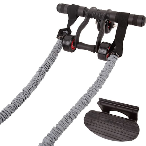 No Noise 3 Wheels Abdominal Roller Home Fitness Eq Elastic rope 1pair