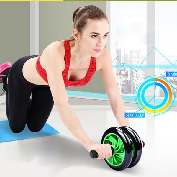 Fitness Roller Abs Wheel Roller Sit-ups Ab Workout Blue