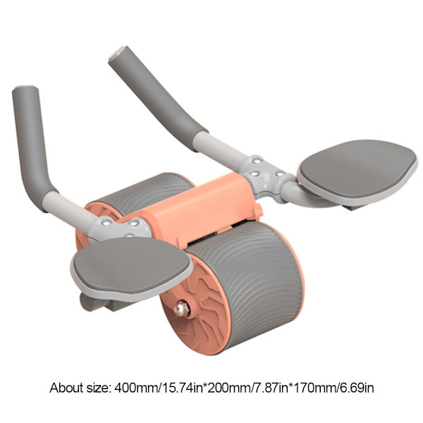 2 i 1 Belly Wheel Maghjul med Dyna Push-up Platt Muskel Stretch Roller Support Digital Counter Mute Magtränare oranges
