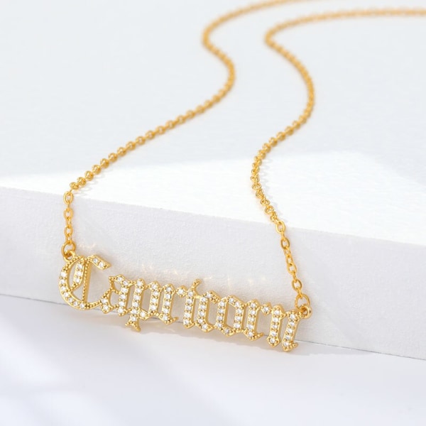 Cubic Zirconia Constellation Halsband Horoskop Je Aries Rose Gold Color