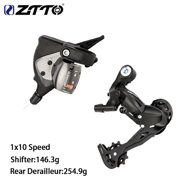 ZTTO Ultralight 10 Speed ​​Shift Set MTB Bike 32/34/36T Kedjehjul Vevsats 11-46/50T Cassette Groupset 1X10 Bakväxel del 10S 46T Rainbow 170mm