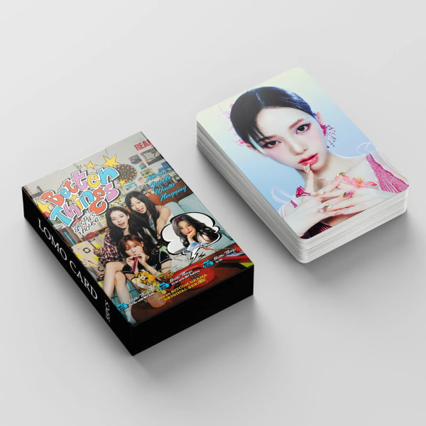 55st/kartong Kpop star Layover fotokort aespa BETTER THINGS lomo-kort för Student Collection Fotokort 05