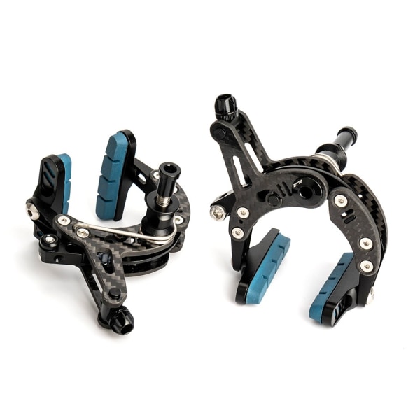 ZTTO Ultralight Road Bike C1 Carbon Brake Dual Pivot Calipers Fram Bak Ultimate Lättvikts Side Pull Fälgbroms Blue Pads