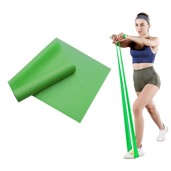 Yoga Pilates Resistance Band Lång träning Stretchband för sjukgymnastik Underkropp hem Styrka Elastiska träningsband LLP green 1500mm
