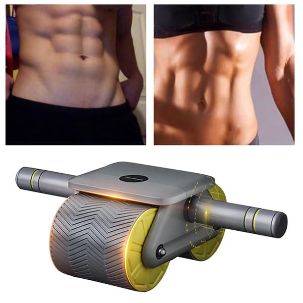 Abdominal Roller Dubbelhjul Lättvikt Dubbel W Blue
