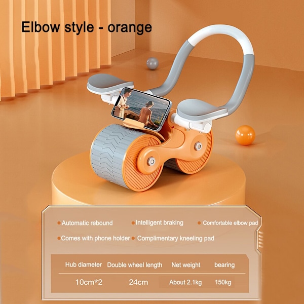2 i 1 Abdomen Roller Abdominal Roller Exerciser A Gray no timerD