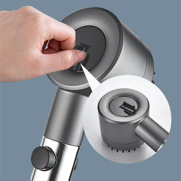 Högtrycksduschhuvud 3 lägen Justerbar vattensparande dusch Enknappsstopp Vattenmassagedusch med filterelement Shower Head Set 1 Buy 1 get 1