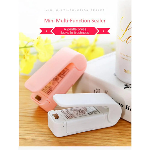 Värme Snack Förseglingsmaskin Förseglad förpackning Matpåsar Värmeförseglare Handy Sticker Hållare Food Saver Förvaring Kökstillbehör 1pc