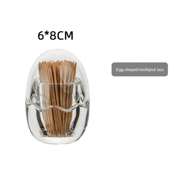 Tandpetarlåda Förtjockad Akryl Transparent Fyrkantig Bärbar Kreativ Bekvämt Liv Hem Vardagsrum Förvaringslåda Cotton Swab Box
