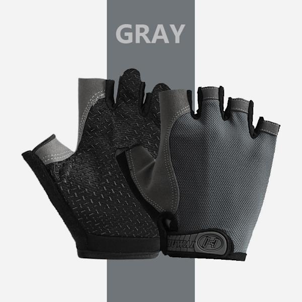 Andas Half Finger Gym Hantlar Handskar Män Wo Ordinary Grey XL