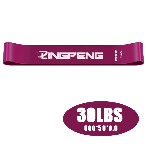 LINGPENG Resistance Band Set för män och kvinnor 5 elastiska band med olika motståndsnivåer för långa träningspass Hemgym light purple