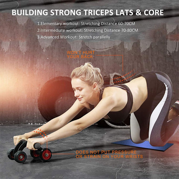 Ab Roller Wheel, 7 i 1 Ab träningshjul Kit med Black