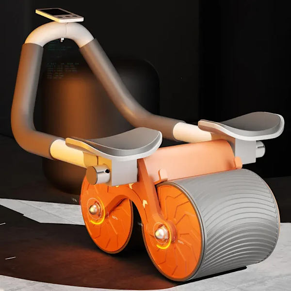 Hot Rea Hem Gym Utrustning 2 Hjul Bredda Mage Hjul Roller Med Timer Mat Träning Träning Lager Tyst AB Wheel