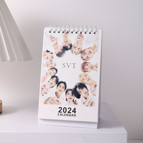 Seventeen Desktop Calendar Kpop Seventeen 2024 Desktop Calendar Nyårspresent för fans