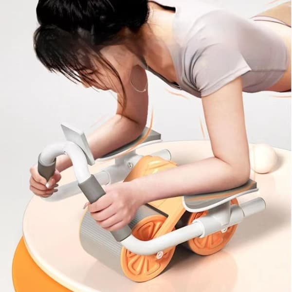 Automatisk Rebound Belly Wheel Abdominal Wheels Wit with timer