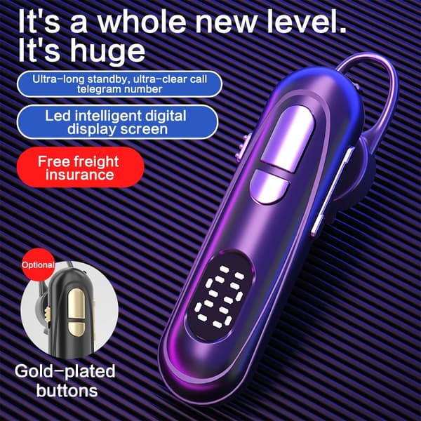 L19 trådlös Bluetooth 5.1 hörlurar Digital Capaci Box gold