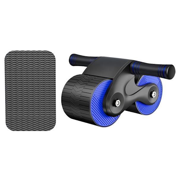2 i 1 Belly Wheel Maghjul med Dyna Push-up Platt Muskel Stretch Roller Support Digital Counter Mute Magtränare dark blue