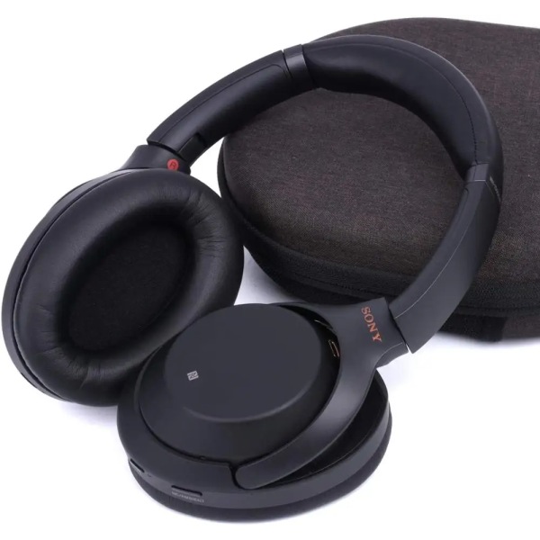 Professionell WH1000XM3 Ersättning av öronkuddar - Öronkuddar Kompatibel med Sony WH-1000XM3 Over-Ear-hörlurar Gamer-fodral black