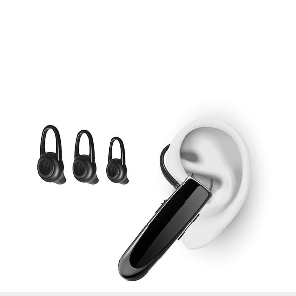 Bluetooth Earpiece V4.1 Trådlöst handsfree headset 24 timmars körning Headset 30 dagar standbytid med brusreducerande mikrofon headsetfodral för Iphone Androi Black