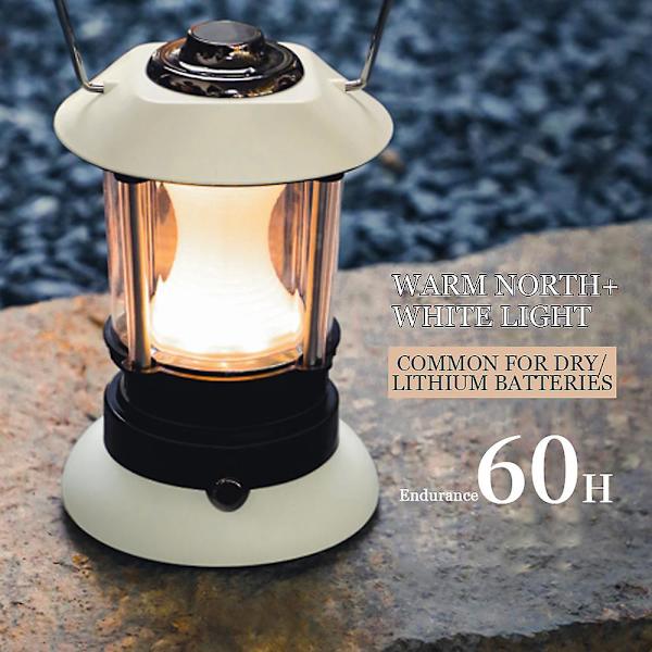 Led campinglykta, Cob uppladdningsbart batteri Lykta ficklampa för nödsituationer, överlevnadssatser Vit White