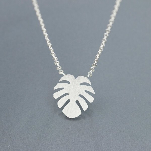 Hawaii Beach Palm Tree Rostfritt stål Chain Neckl Gold/color