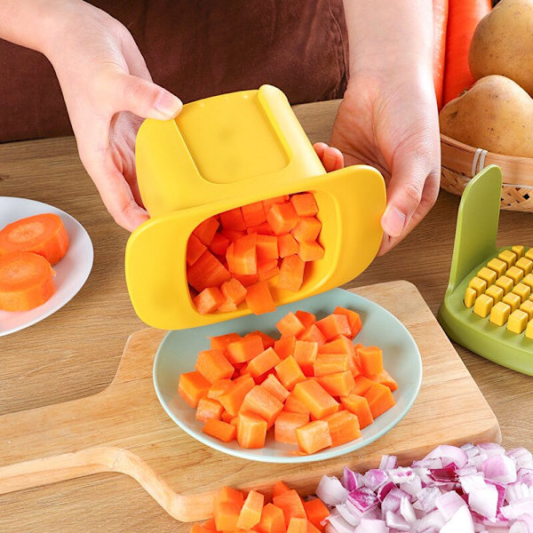 Thanstar Grönsaksskärare Multifunktionellt verktyg för att tärna morotspotatis i rostfritt stål Gurka pommes frites Slicer Köksprylar 01